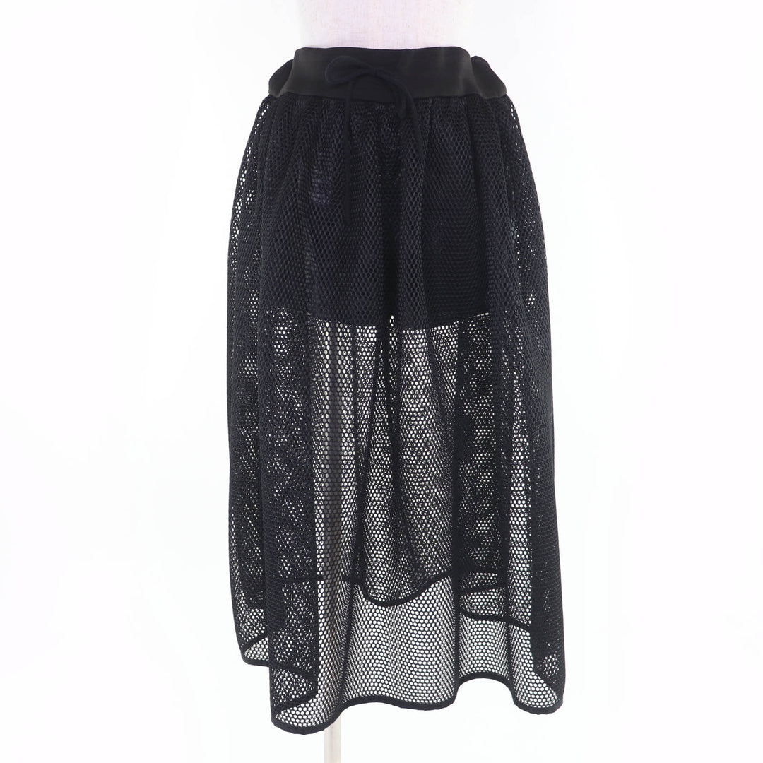 Excellent Christian Dior bottoms Mesh design skirt black 42 117J36A8053