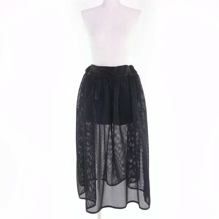 Excellent Christian Dior bottoms Mesh design skirt black 42 117J36A8053