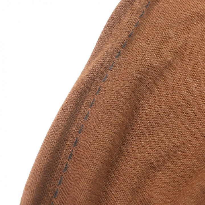 Excellent HERMES sweater Lightweight long sleeve knit Brown cashmere mens S