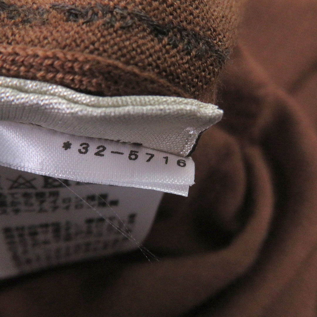 Excellent HERMES sweater Lightweight long sleeve knit Brown cashmere mens S