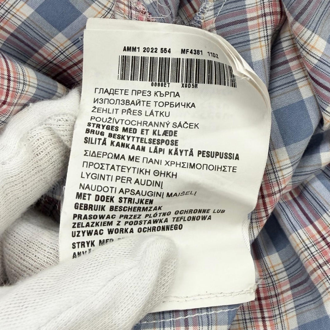 Great MIUMIU one piece Logo embroidered check pattern cotton 38 MF4381