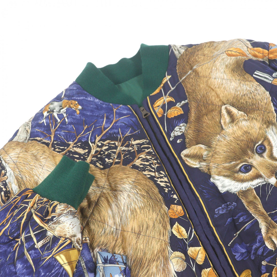 Excellent HERMES Jacket Quart de Parseveaux reversible bomber jacket