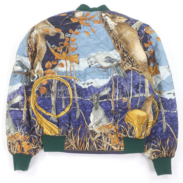 Excellent HERMES Jacket Quart de Parseveaux reversible bomber jacket