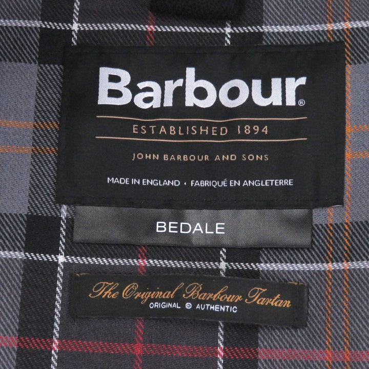 Great Barbour coat BEDALE Waxed jacket black cotton mens 38 252MWX0018