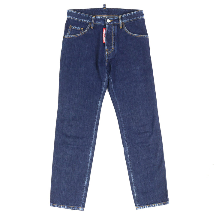 Discounted Great DSQUARED2 Denim pants RUN DAN JEAN Logo leather patch 44 S74LB0577
