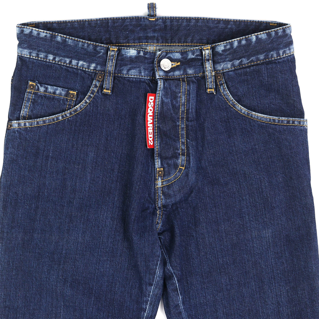 Discounted Great DSQUARED2 Denim pants RUN DAN JEAN Logo leather patch 44 S74LB0577