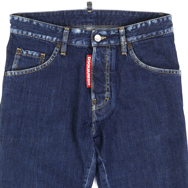 Discounted Great DSQUARED2 Denim pants RUN DAN JEAN Logo leather patch 44 S74LB0577