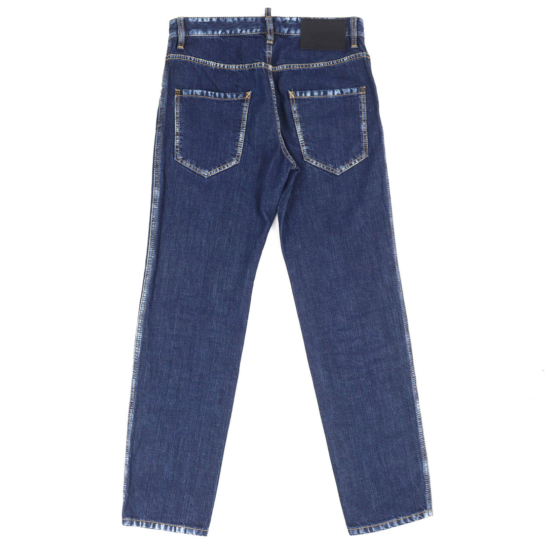 Discounted Great DSQUARED2 Denim pants RUN DAN JEAN Logo leather patch 44 S74LB0577