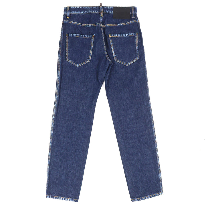 Discounted Great DSQUARED2 Denim pants RUN DAN JEAN Logo leather patch 44 S74LB0577