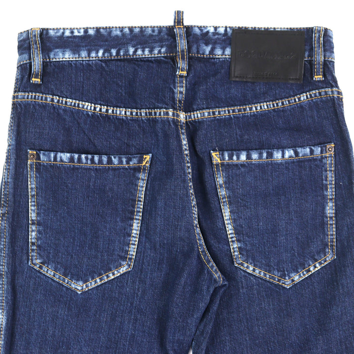 Discounted Great DSQUARED2 Denim pants RUN DAN JEAN Logo leather patch 44 S74LB0577