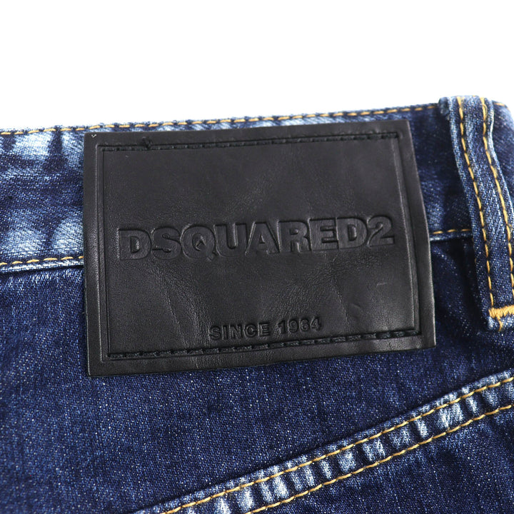 Discounted Great DSQUARED2 Denim pants RUN DAN JEAN Logo leather patch 44 S74LB0577