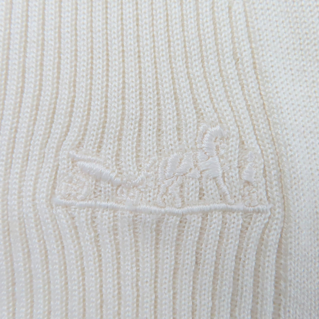 Excellent HERMES knit Caleche Embroidery Turtleneck Long Sleeve silk 36 4H2624D9