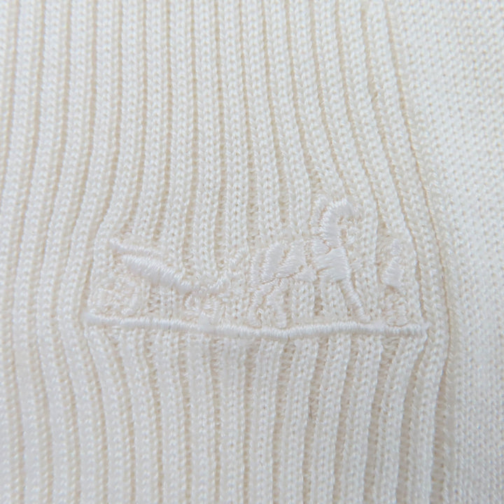 Excellent HERMES knit Caleche Embroidery Turtleneck Long Sleeve silk 36 4H2624D9