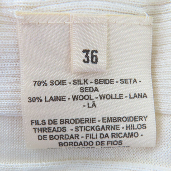 Excellent HERMES knit Caleche Embroidery Turtleneck Long Sleeve silk 36 4H2624D9