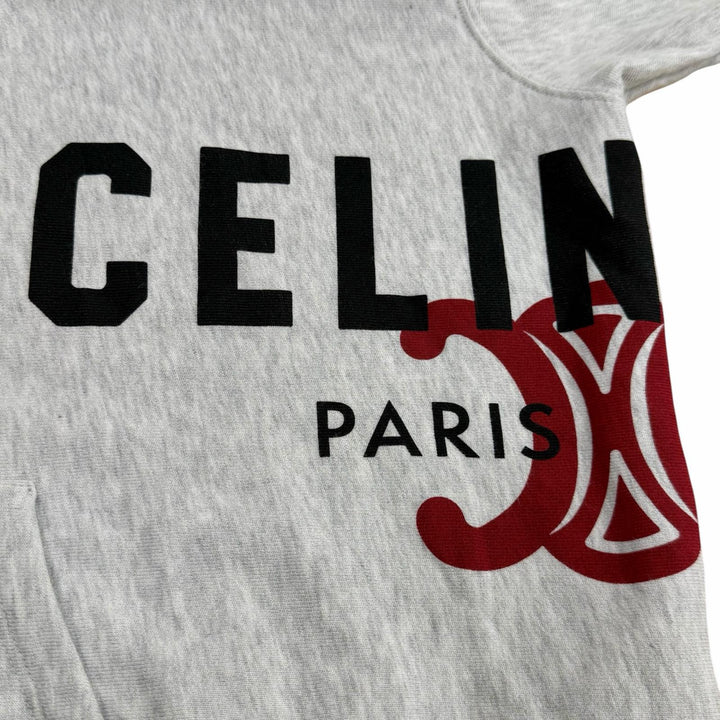 Great CELINE hoodie Light gray cotton mens L RY0S2670Q