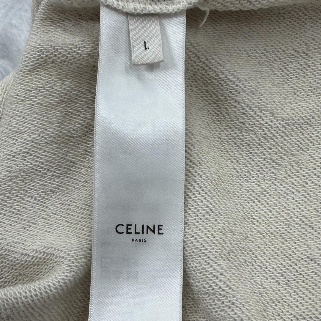 Great CELINE hoodie Light gray cotton mens L RY0S2670Q