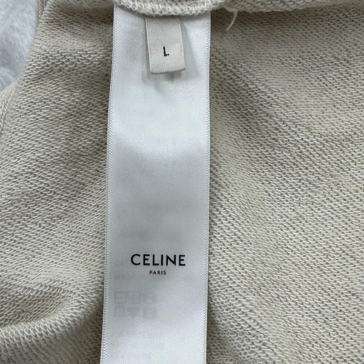Great CELINE hoodie Light gray cotton mens L RY0S2670Q