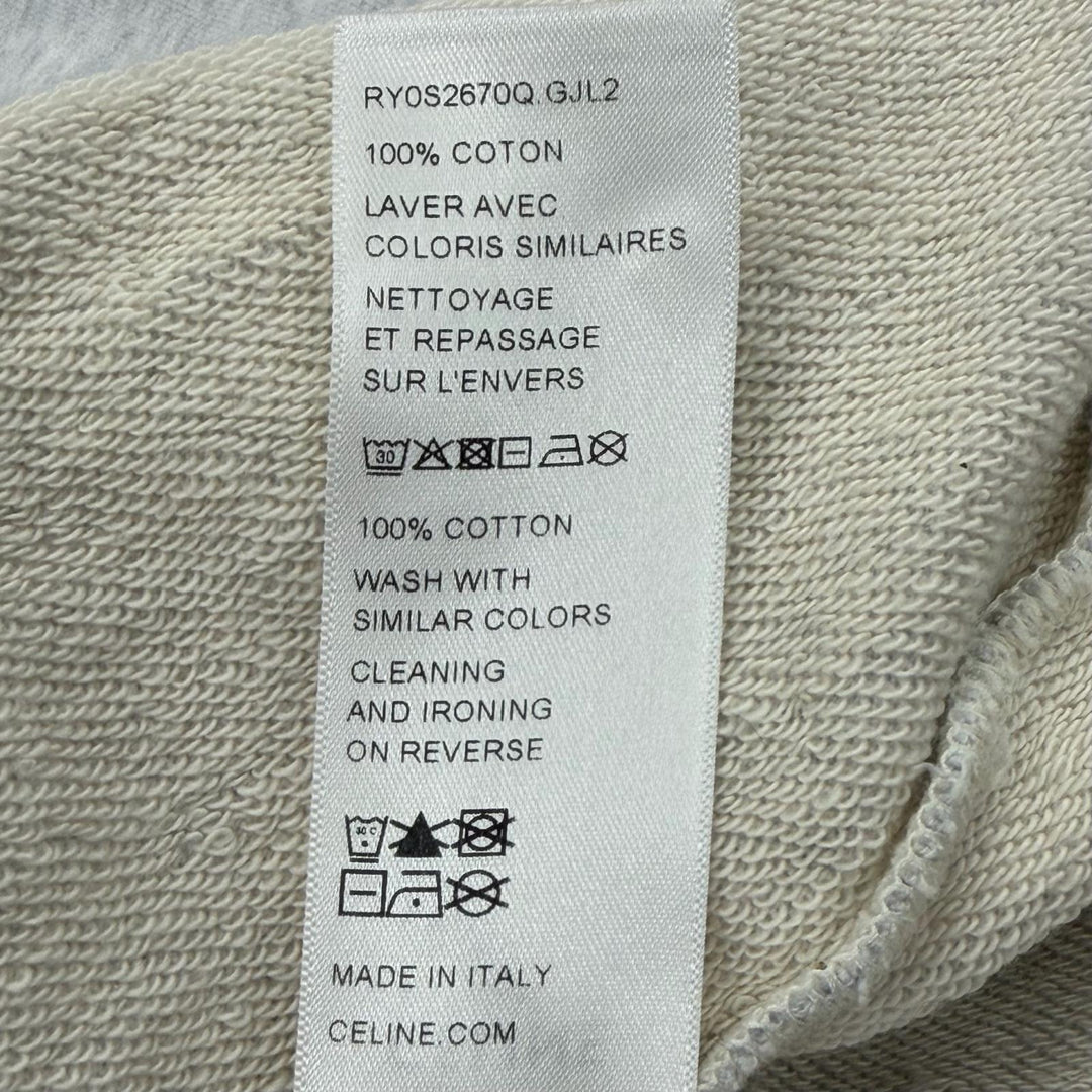 Great CELINE hoodie Light gray cotton mens L RY0S2670Q