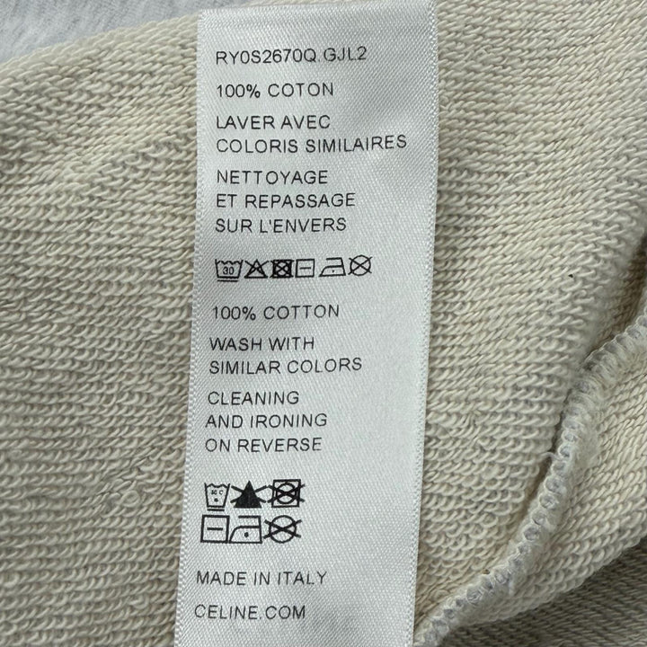 Great CELINE hoodie Light gray cotton mens L RY0S2670Q