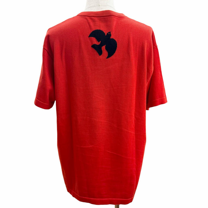 Excellent LOUIS VUITTON Short sleeve knit Logo design crew neck
