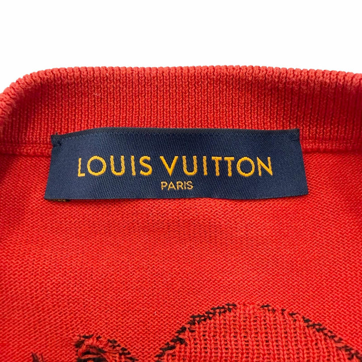 Excellent LOUIS VUITTON Short sleeve knit Logo design crew neck