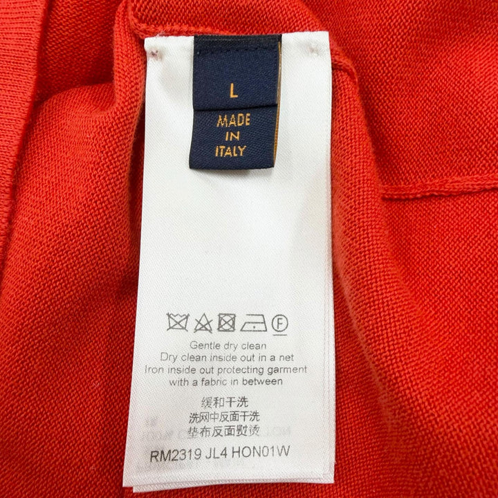 Excellent LOUIS VUITTON Short sleeve knit Logo design crew neck