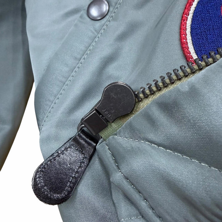 Excellent AVIREX Sukajan TOP GUN MA-1 CUSTOM khaki Nylon mens M 783-3952036