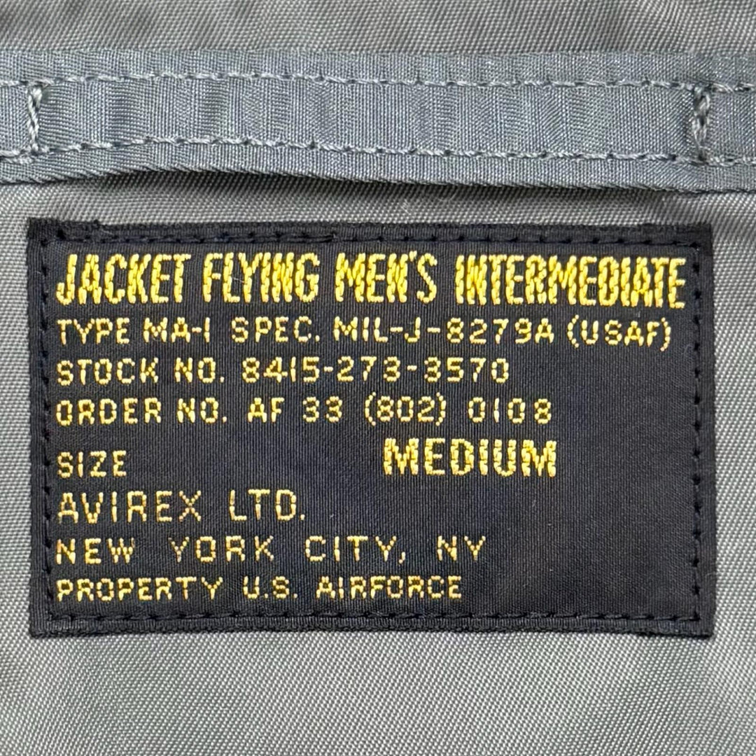 Excellent AVIREX Sukajan TOP GUN MA-1 CUSTOM khaki Nylon mens M 783-3952036