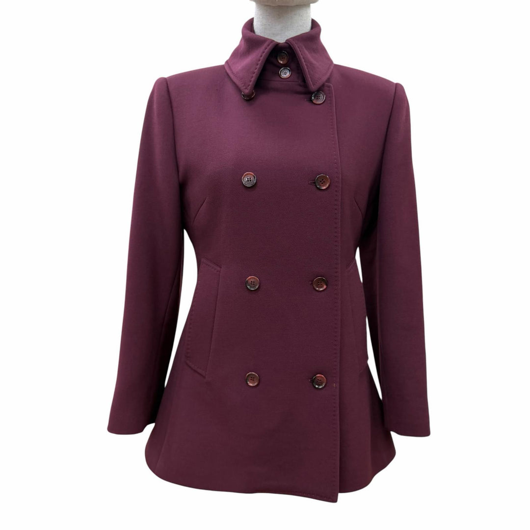 Great DOLCE&GABBANA coat leopard print lining, shorts wine-red Women 38