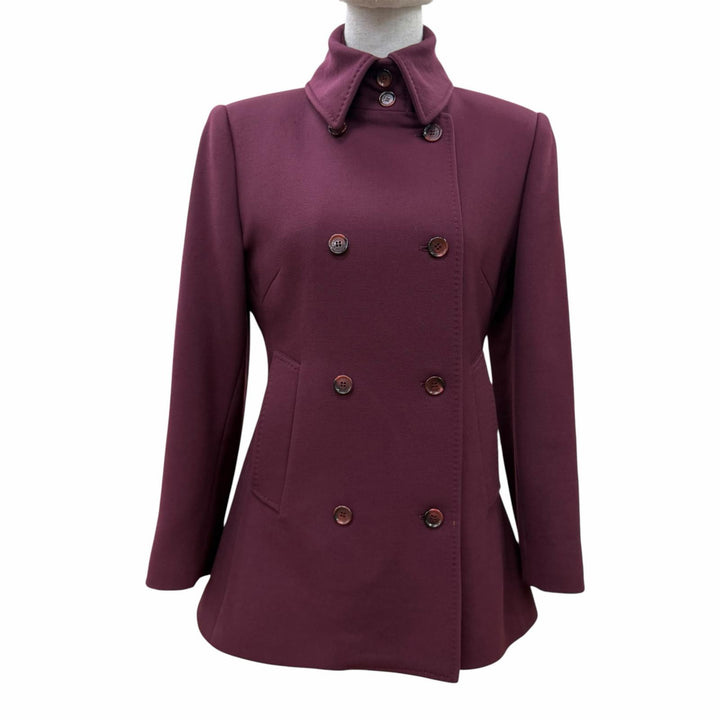 Great DOLCE&GABBANA coat leopard print lining, shorts wine-red Women 38