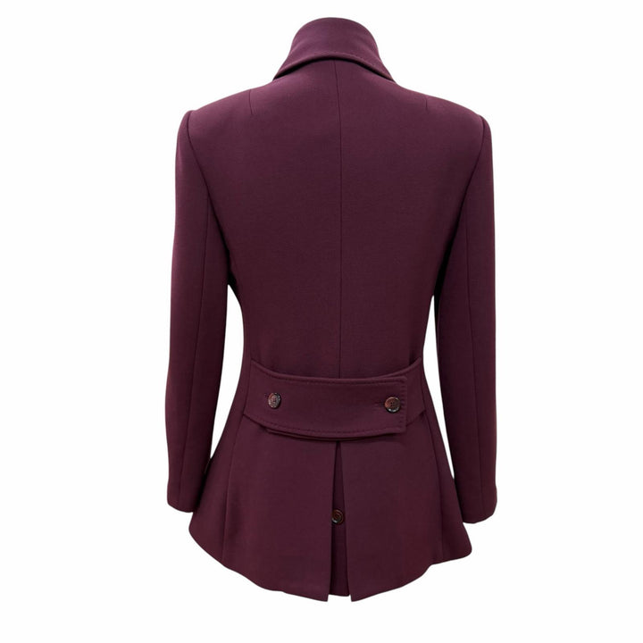 Great DOLCE&GABBANA coat leopard print lining, shorts wine-red Women 38
