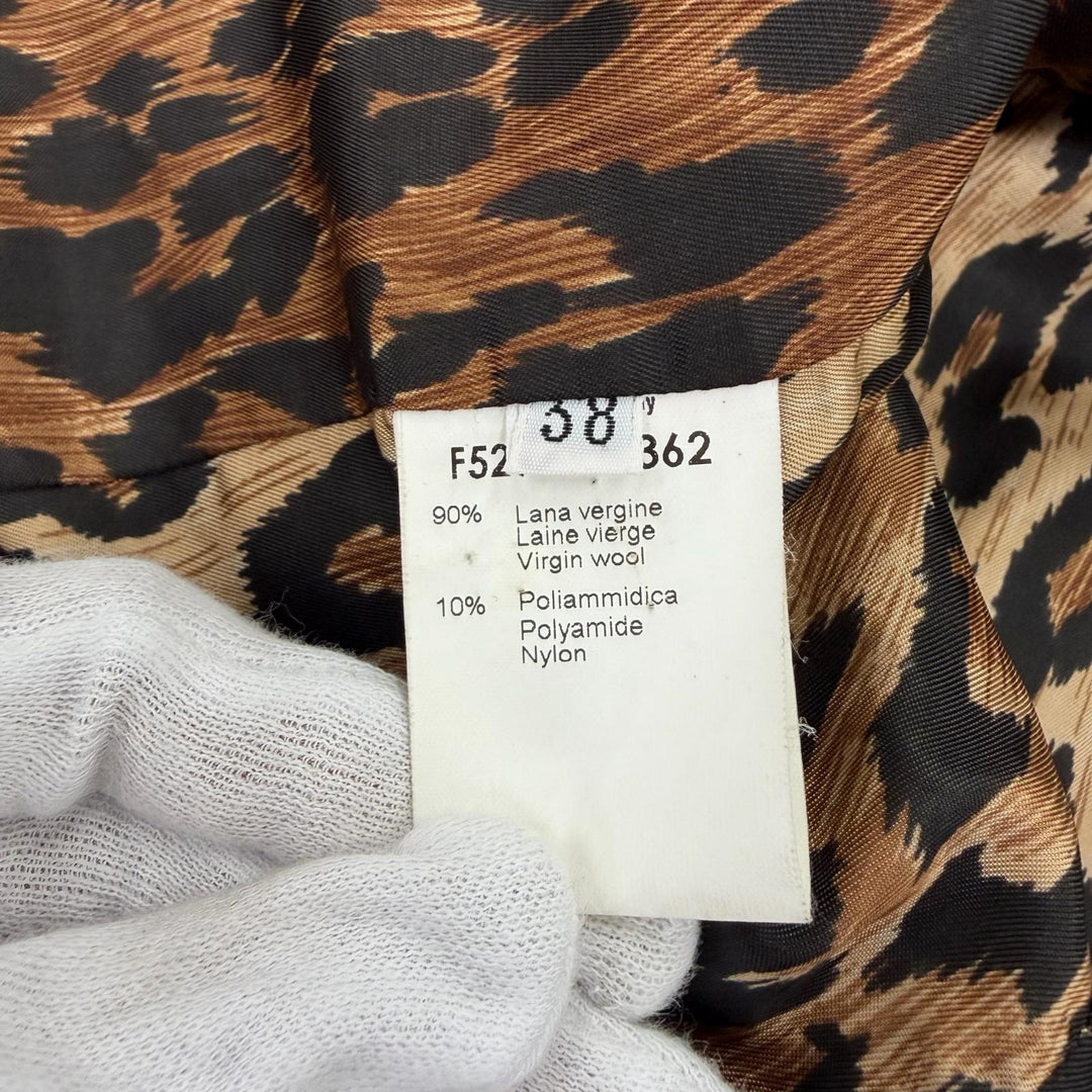 Great DOLCE&GABBANA coat leopard print lining, shorts wine-red Women 38