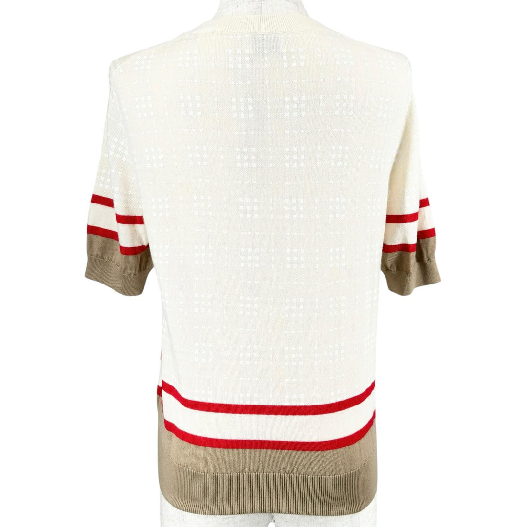 Excellent BURBERRY Short sleeve knit Crew neck wool Women S 8030026