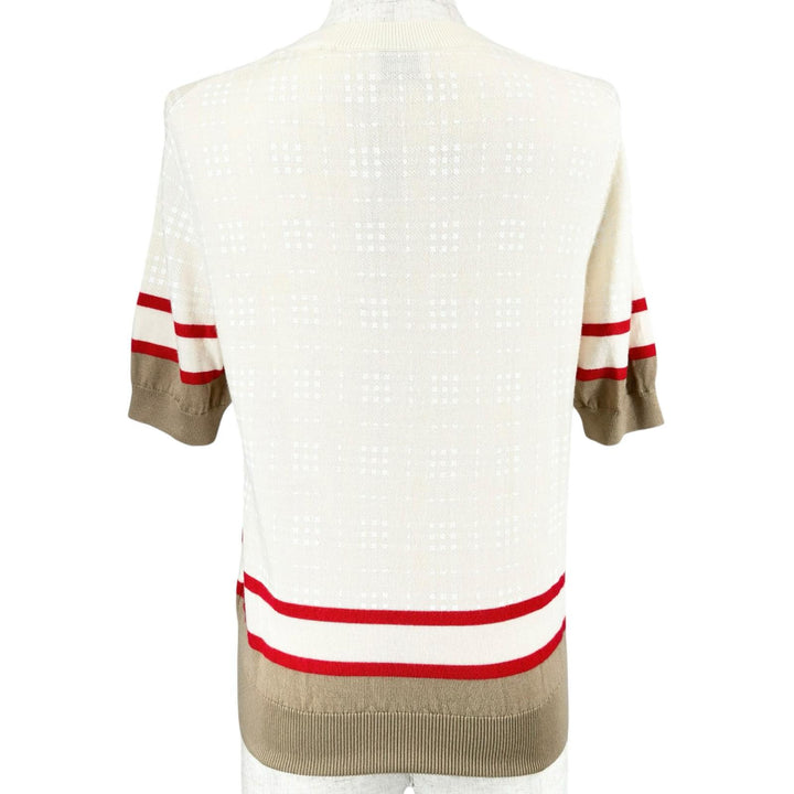 Excellent BURBERRY Short sleeve knit Crew neck wool Women S 8030026