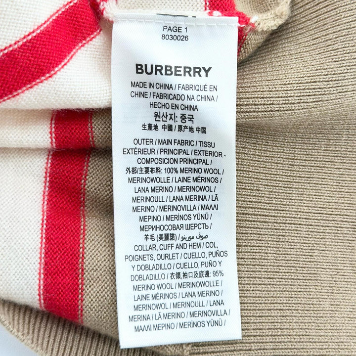 Excellent BURBERRY Short sleeve knit Crew neck wool Women S 8030026