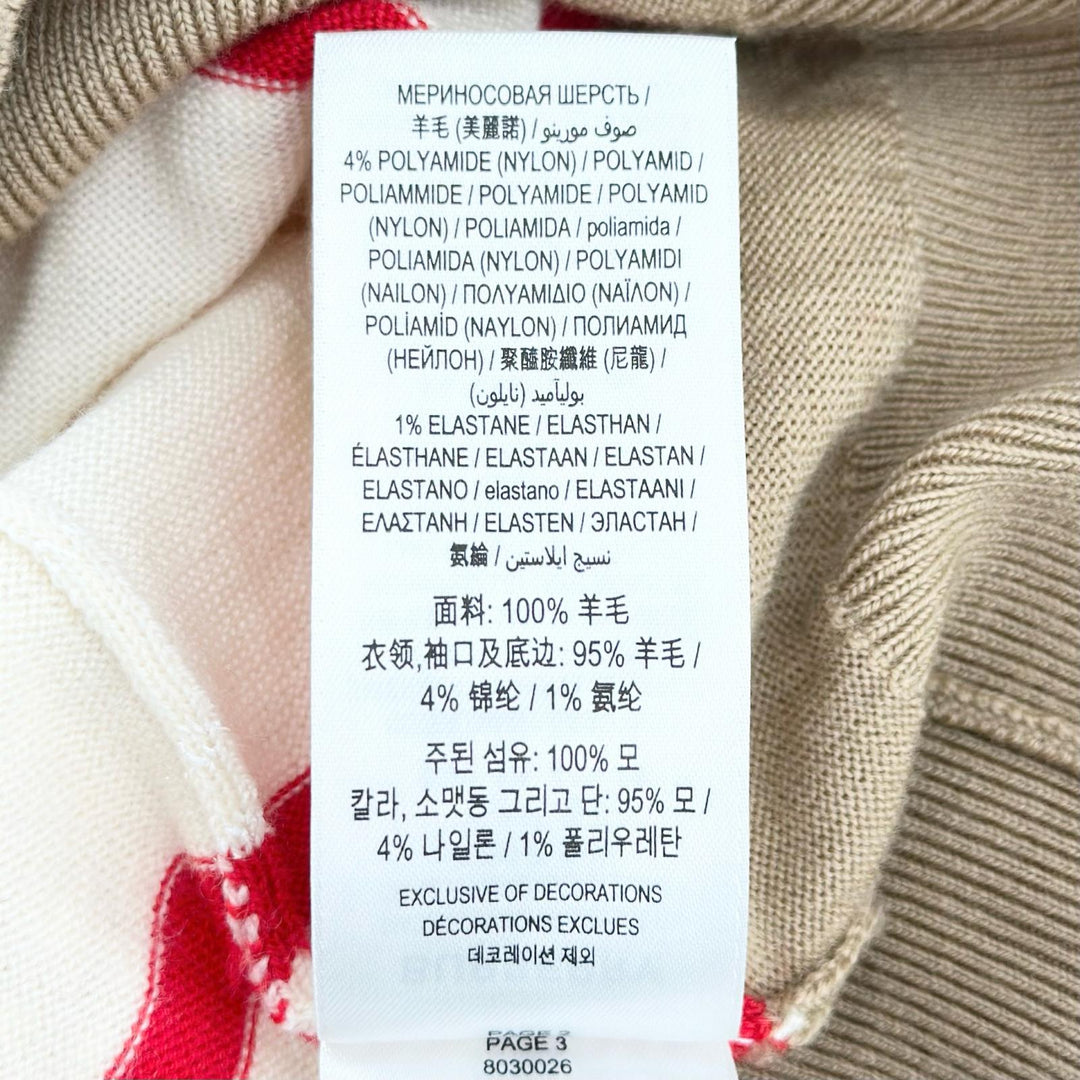 Excellent BURBERRY Short sleeve knit Crew neck wool Women S 8030026