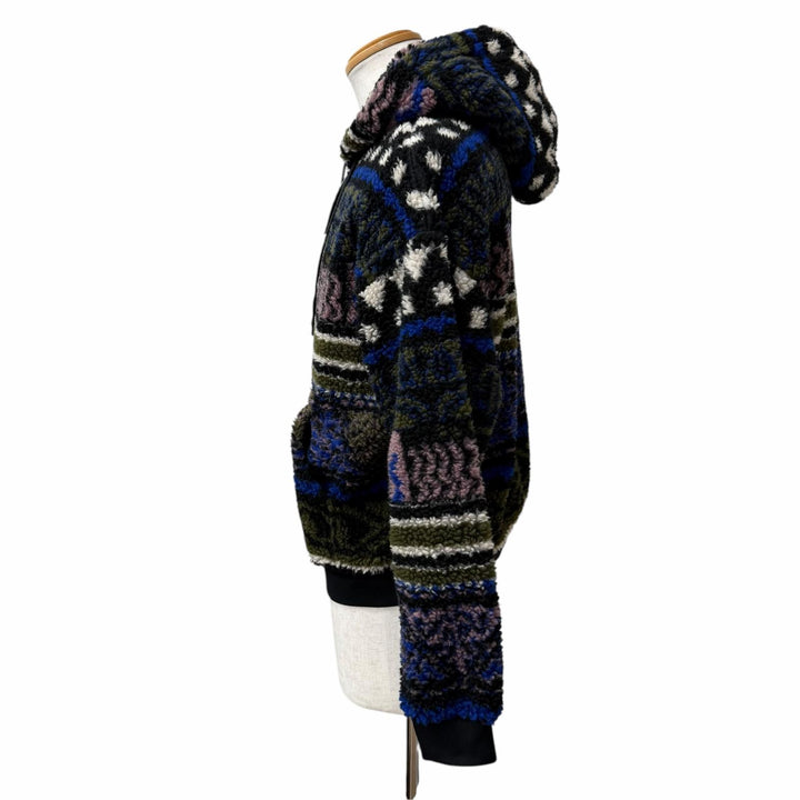 Great ETRO Jacket Hooded Zip-Up Boa multicolor polyester mens IT 44