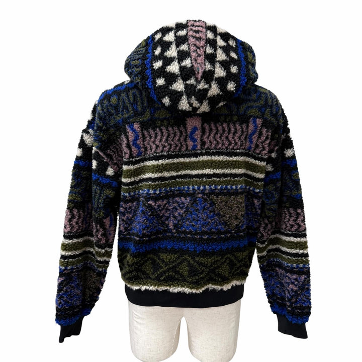 Great ETRO Jacket Hooded Zip-Up Boa multicolor polyester mens IT 44