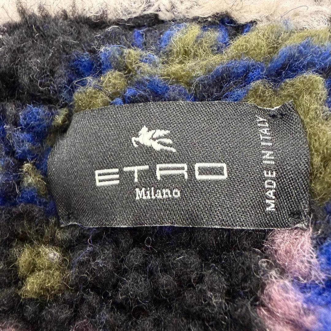 Great ETRO Jacket Hooded Zip-Up Boa multicolor polyester mens IT 44