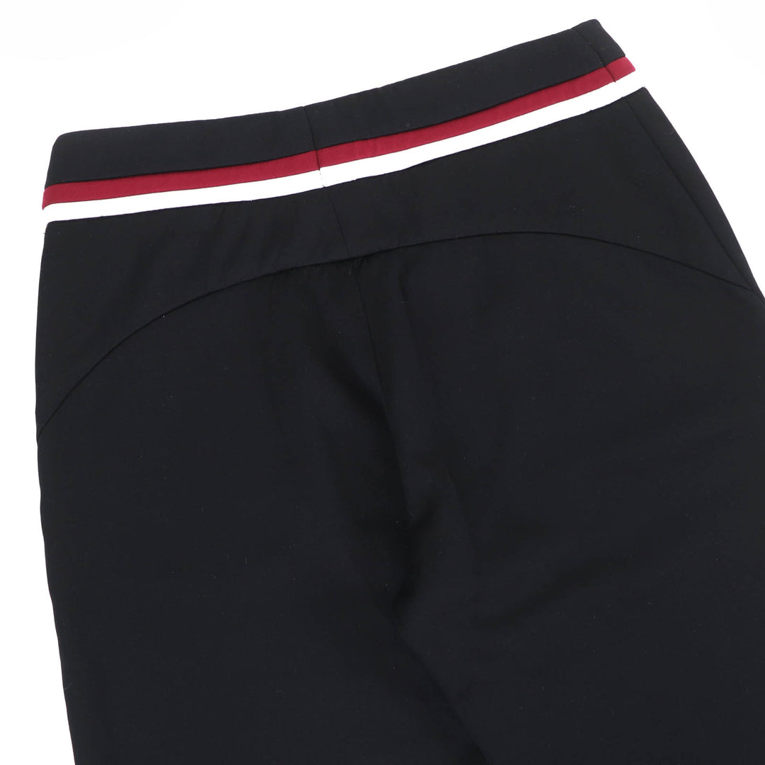 Great MIUMIU Wide pants Logo patch black polyamide Women 36 MP1453