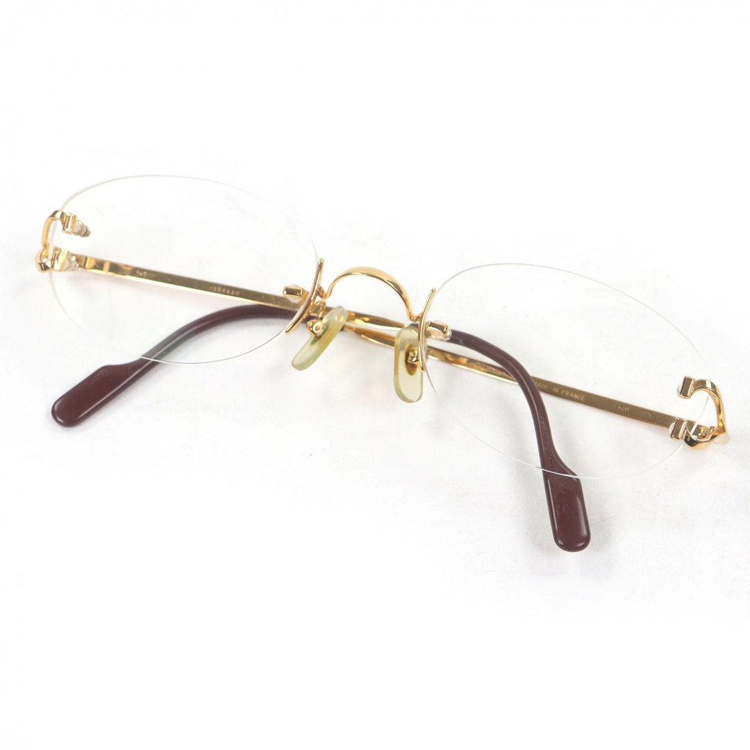 Very Good Cartier Glasses 2C Decor Two-Point Rimless gold
