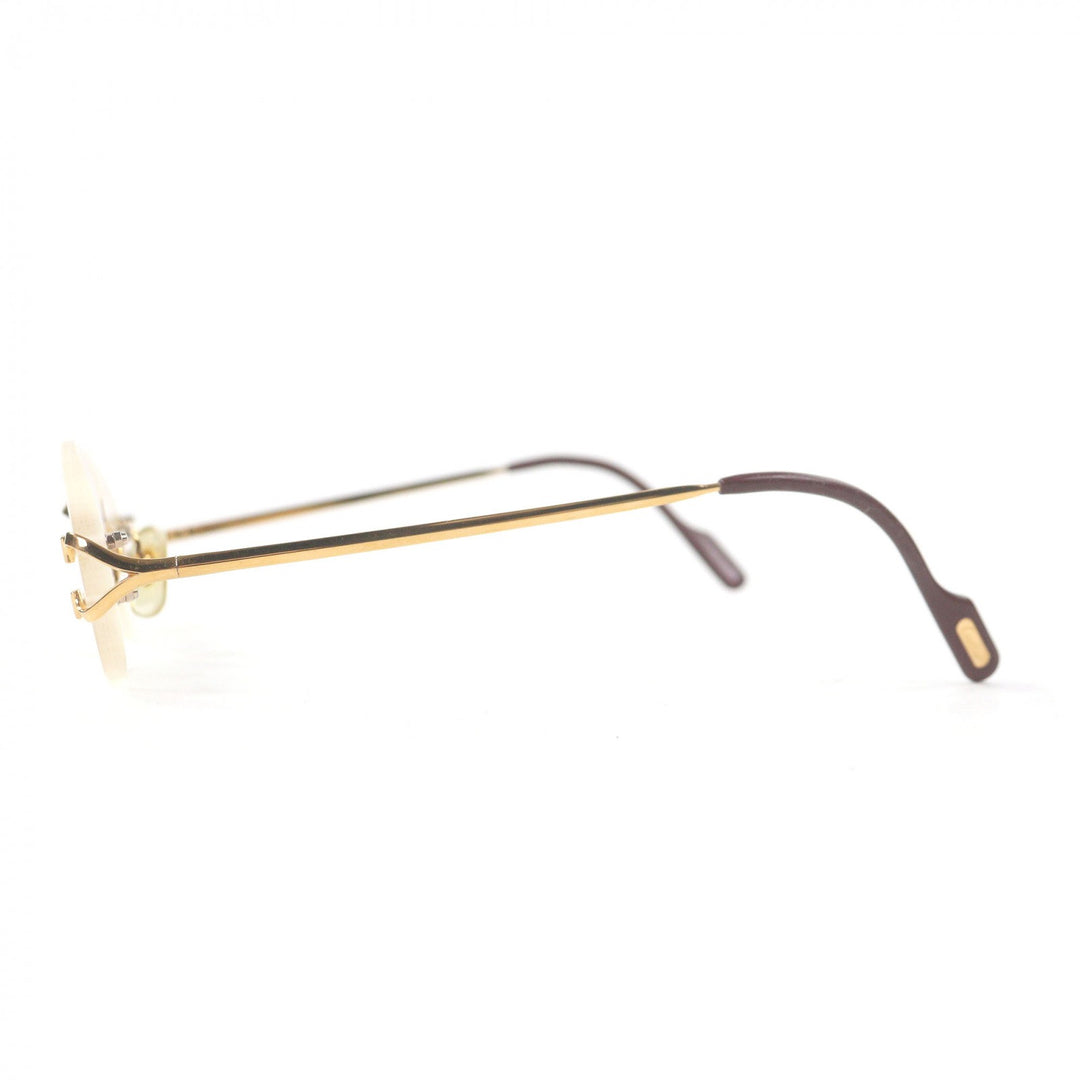 Very Good Cartier Glasses 2C Decor Two-Point Rimless gold