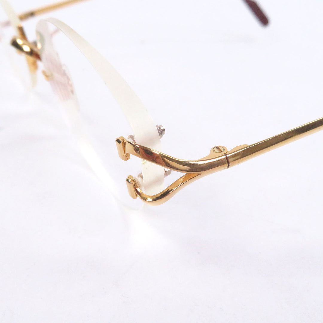 Very Good Cartier Glasses 2C Decor Two-Point Rimless gold