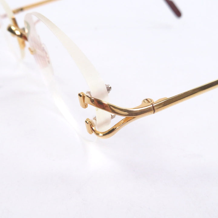 Very Good Cartier Glasses 2C Decor Two-Point Rimless gold