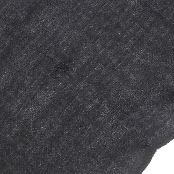 Great HERMES Stall H logo large muffler black cashmere mens