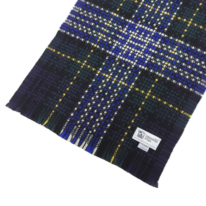 Excellent Johnstons of Elgin Scarf Check Pattern Multi cashmere mens