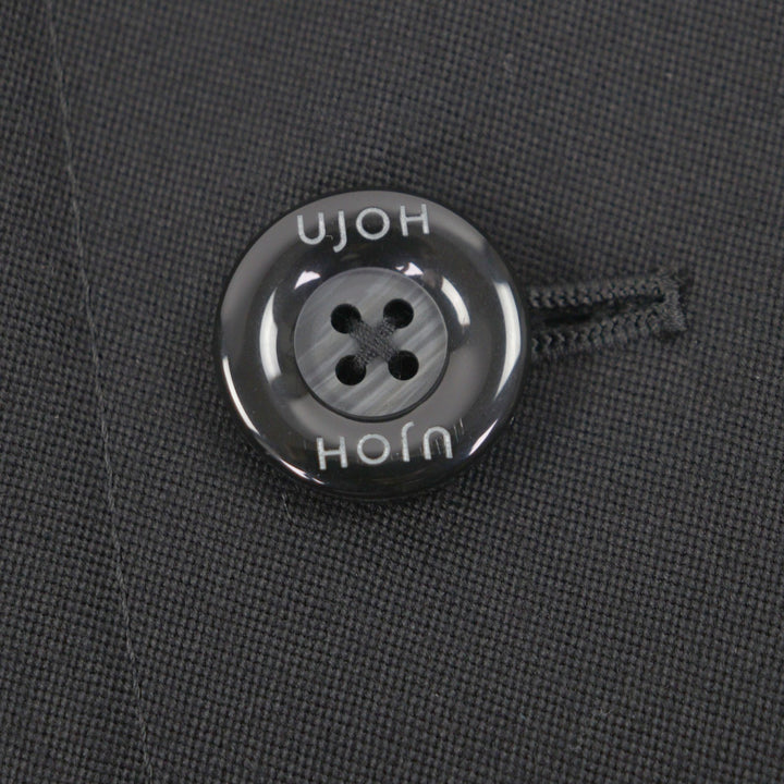 Pristine Double chester coat Logo button black wool mens 2 U754-C04-101