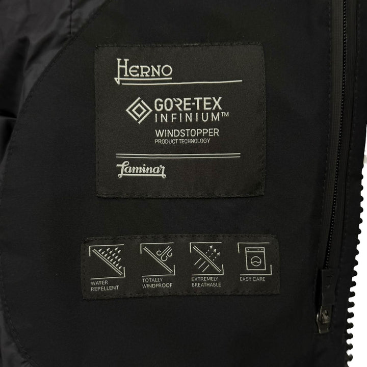 Great Herno down coat Laminar black polyester Women 38 PI080DL