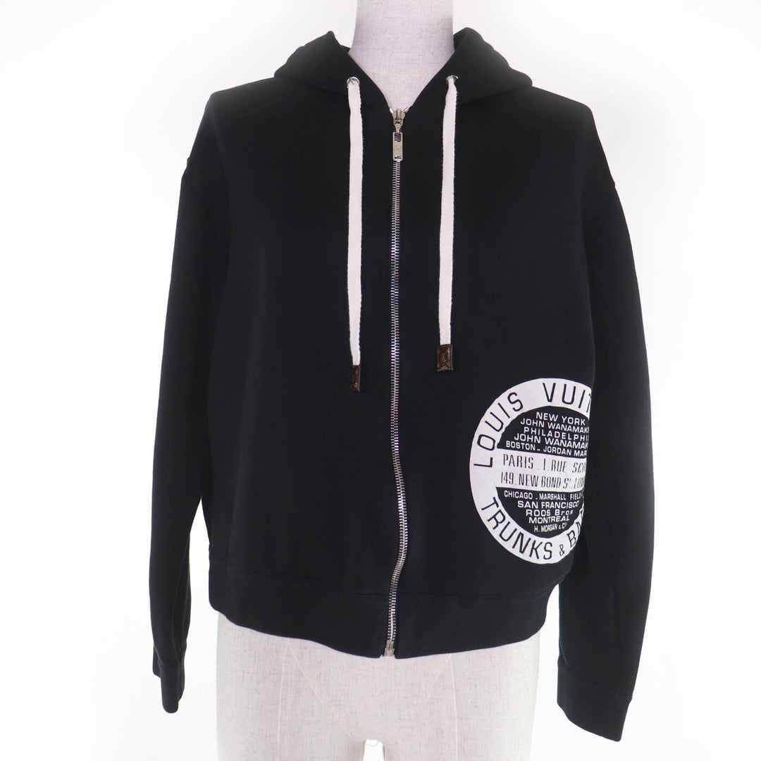 Great LOUIS VUITTON hoodie Logo-emblazoned monogram trunks and bag black Women S