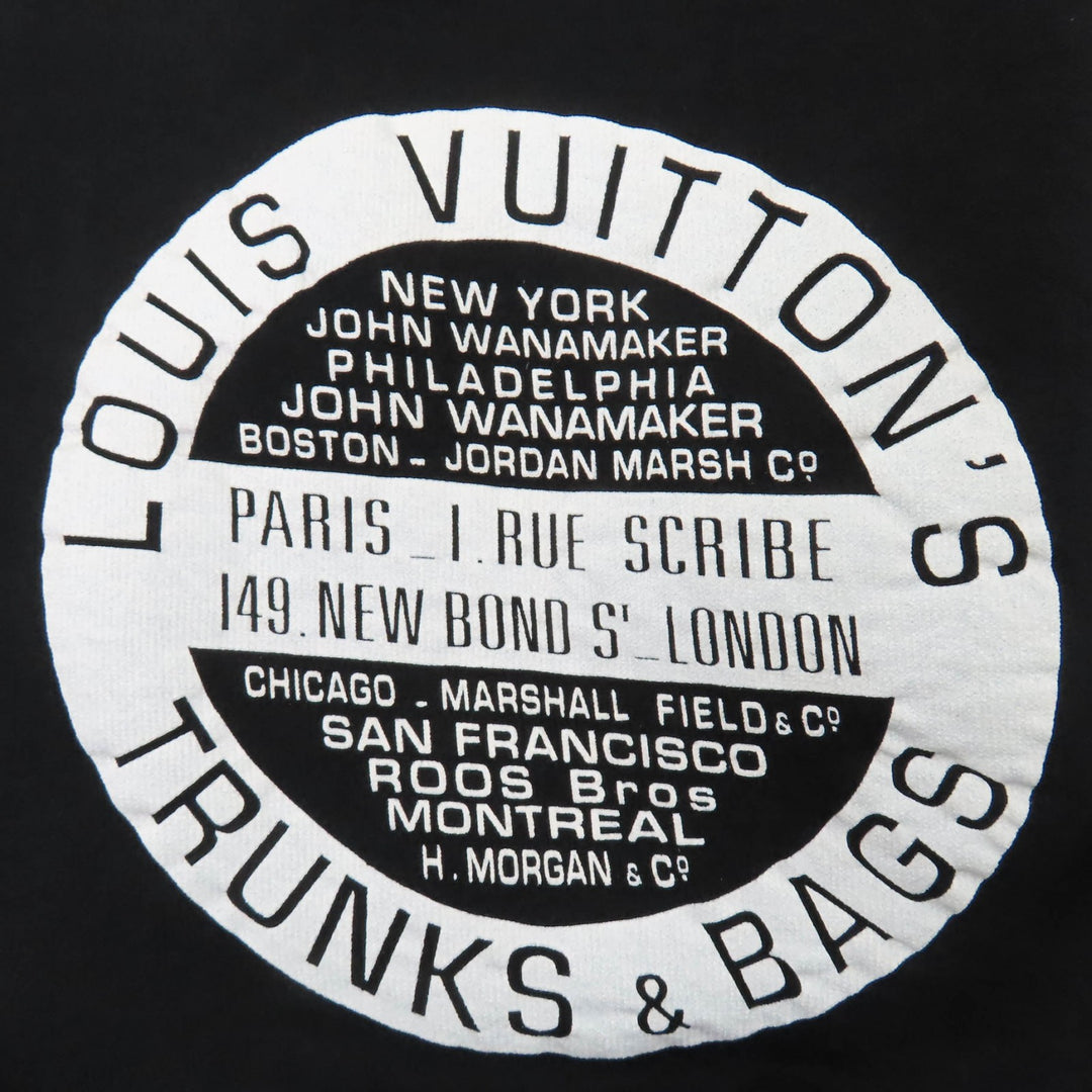 Great LOUIS VUITTON hoodie Logo-emblazoned monogram trunks and bag black Women S